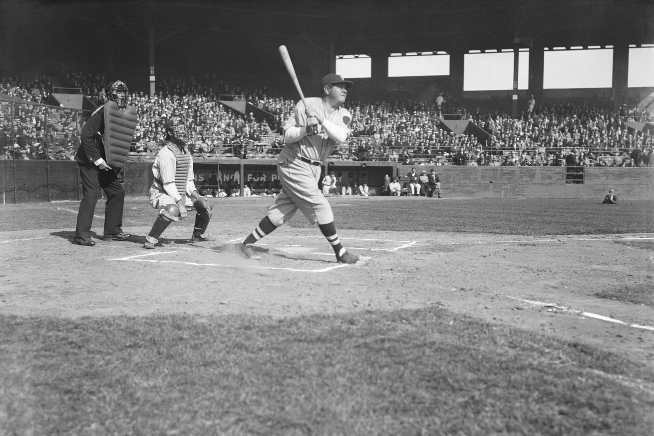 Babe Ruth Hitting Home Run