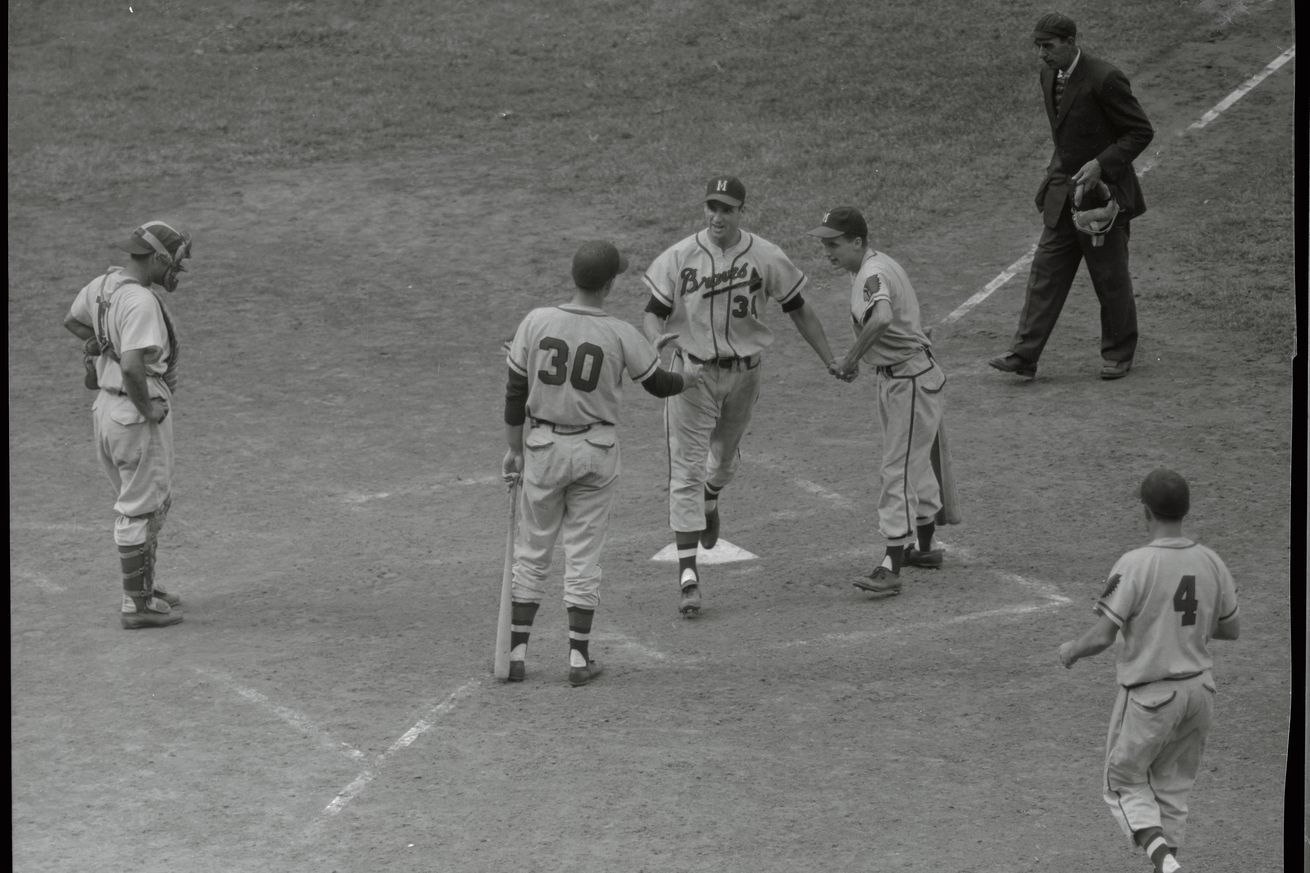 Bobby Thomson Being Greeted on Run