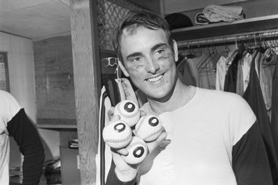 Nolan Ryan Smiling In Locker Room