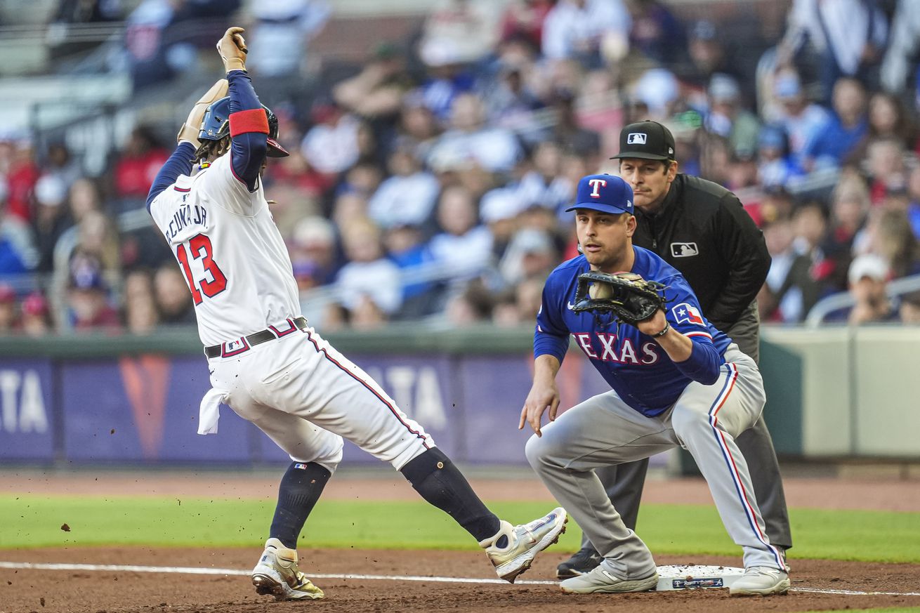 MLB: Texas Rangers at Atlanta Braves